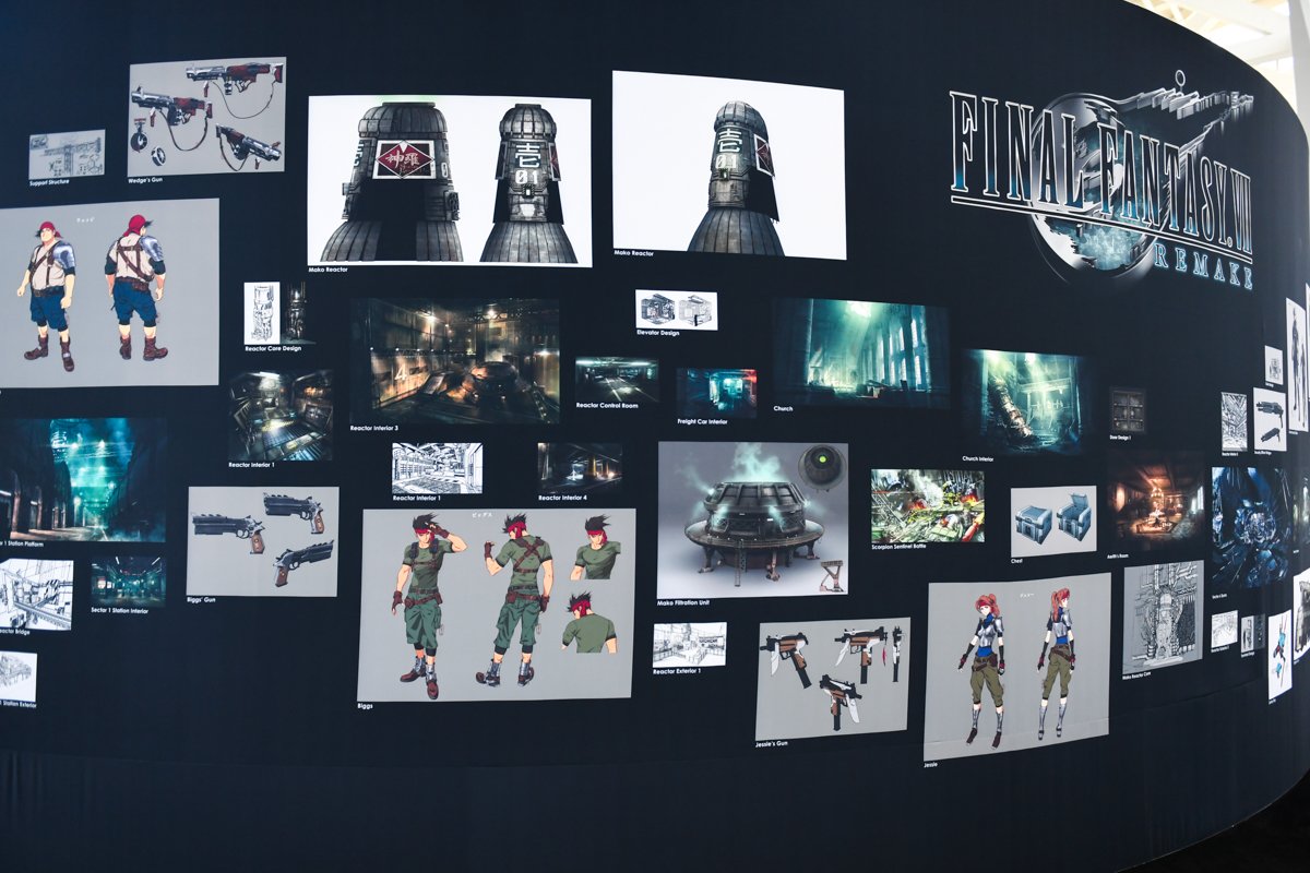 SquareEnix's tweet photo. Hope everyone is enjoying the #SquareEnixE3 ride so far! Before #E32019 Day 3 ends, be sure to stop by our @FinalFantasyVII Remake Hardy Daytona for a photo and see some of the concept art behind the game. https://t.co/SdU0R5LFN2 https://t.co/67Awy7j8Iz