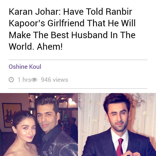 Karanjohar in radio show