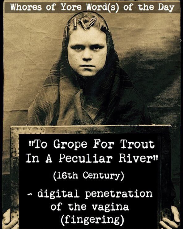 WhoresofYore's tweet photo. Word(s) of the Day: “Grope for Trout in a Peculiar River” https://t.co/yJnDFTooJH
