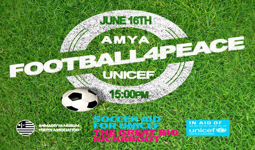 Please donate £5 on justgiving.com/football4peace… for <a href="/socceraid/">Soccer Aid</a> where all donations will go directly to <a href="/UNICEF/">UNICEF</a>! Everything will be matched by the UK government! Aiming to raise £30k with over 600 British #Muslim youths from <a href="/UKMuslimYouth/">AMYA UK</a> taking part in #GreatBigKickAbout on the day!