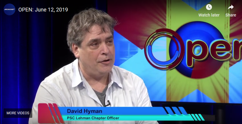 PSC_CUNY's tweet photo. David Hyman @PSC_Lehman Chapter Officer & Professor at @LehmanCollege speaks to @BronxnetTV about PSC's campaign to fight for wage justice at @CUNY #CUNYContractNow #7KCUNY #FairPay4All
Watch here at the 18:57 minute mark: https://t.co/KpXGuSPR1J https://t.co/SEiqrQ9xp5