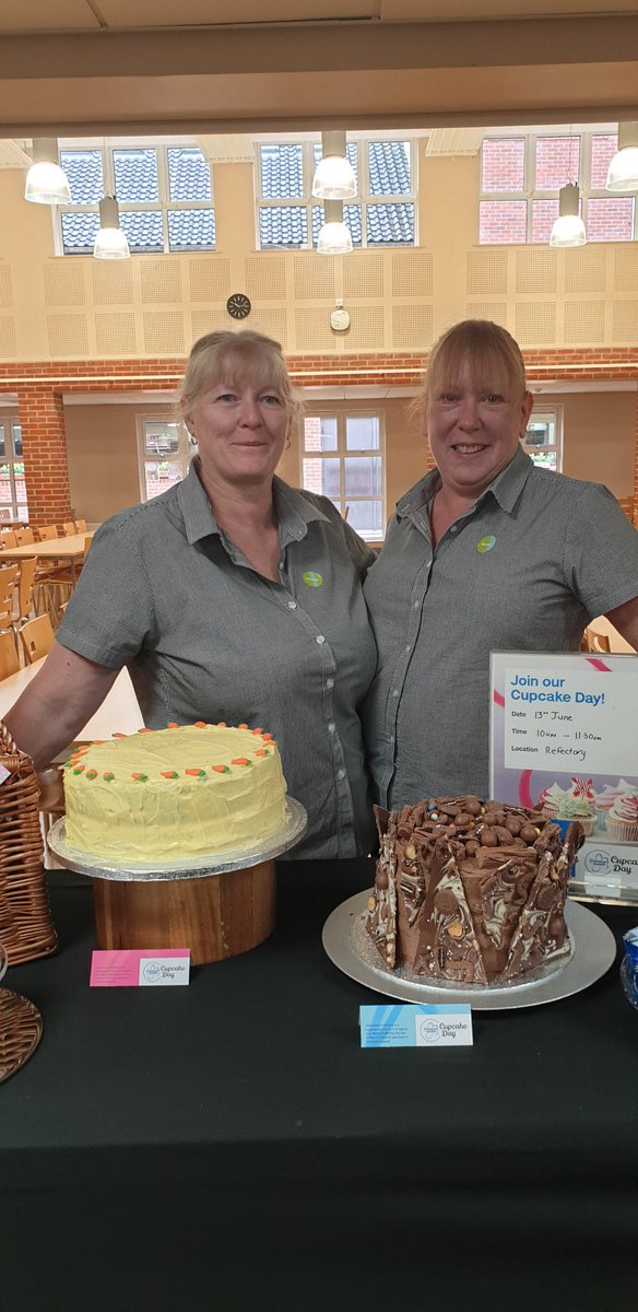 KirstieBrimm's tweet photo. Very proud of my 2 star bakers today rising to a challenge #Alzheimerssociety #guesstheweight
#fundraising #teamwork
@ChartwellsInd @soubie2002 @DicksonYoung50 https://t.co/rfAaERlmSz
