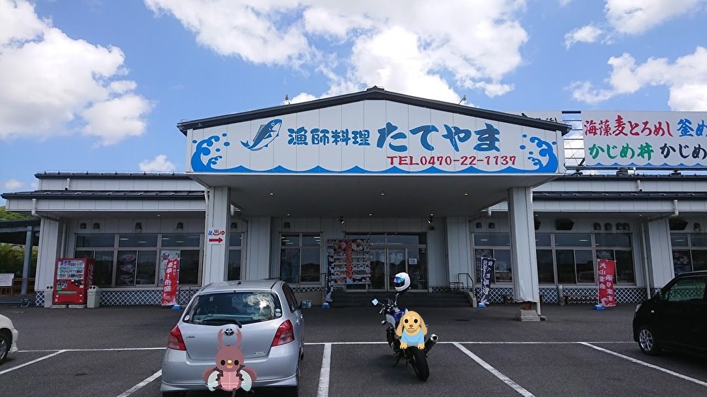 安田いちご園 ぱじぇろみに 昨日は休みを取って房州に昼ごはんを食べに行きました しかし午前中にいちごの親株のプランターに硫黄をまいたので一日中硫黄臭かったです ナナは別宅でお留守番です 軽トラックではなく犬小屋です 漁師料理た