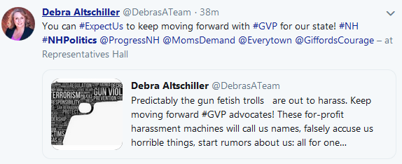 Conservativeind's tweet photo. What @DebrasATeam really means is you can EXPECT lots more out-of-state Bloomberg money to keep pushing #guncontrol in one of the SAFEST states in the country. #BloombergMuppet #WomensRights #GVP #ExpectUs #FollowThe$$ #NHPolitics https://t.co/6ceSVlzXKf