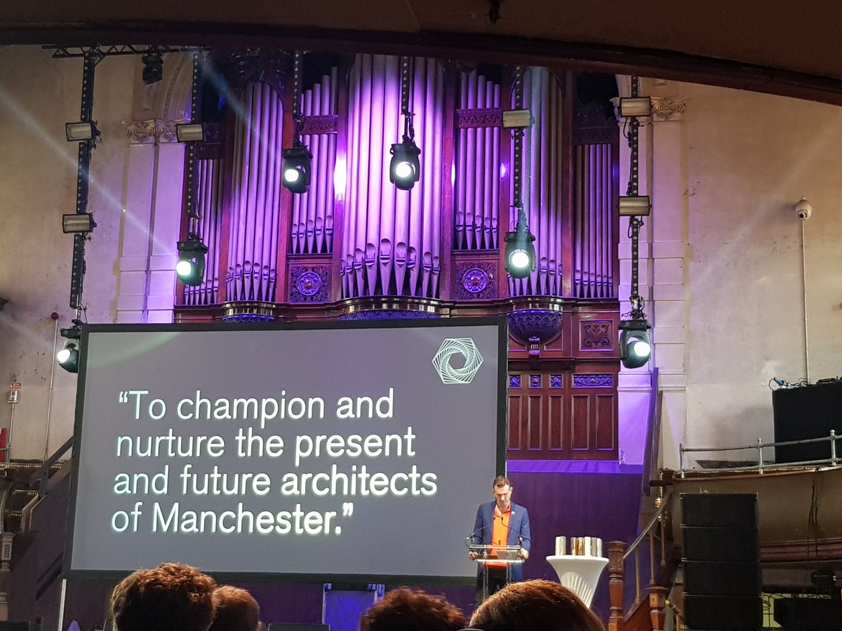 JustPRM's tweet photo. .@NickMoss62 of @Sixtwo__ introduces @TheMSArch #MSArch, #awards presented by the lovely Gary Jackson and @JessAtPlace @PlaceNorthWest #architecture #design #Manchester https://t.co/0j57QOSBhM