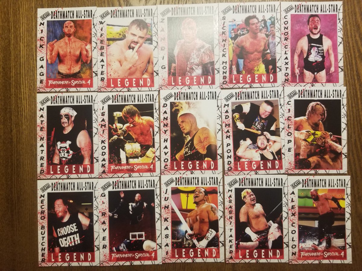 wrestlingcards's tweet photo. #MailDay: Very excited to receive my @GCWrestling_ Death Match All-Stars Vol. 1 trading card sets. #GCW #GameChangerWrestling #TOS4 #WrestlingTradingCards https://t.co/43EpZA9qxy