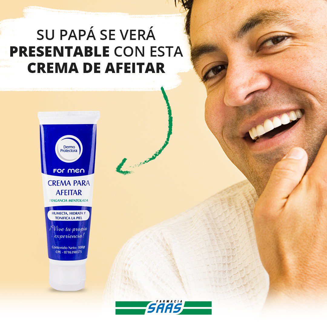 Con ingredientes que incluyen extractos de aloe vera y caléndula que proporciona suavidad y protección a la piel, el hombre de su hogar podrá tener una afeitada limpia con la crema para afeitar de Dermo Protectora.

Encuéntrela en nuestra farmacia.