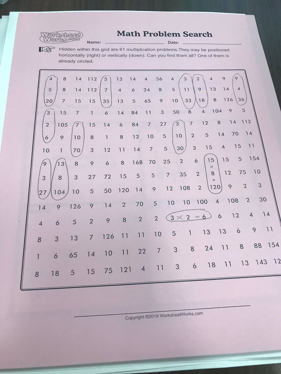 nsimpson327's tweet image. Great way to practice multiplication facts or use for enrichment! #donow #PISDMathChat