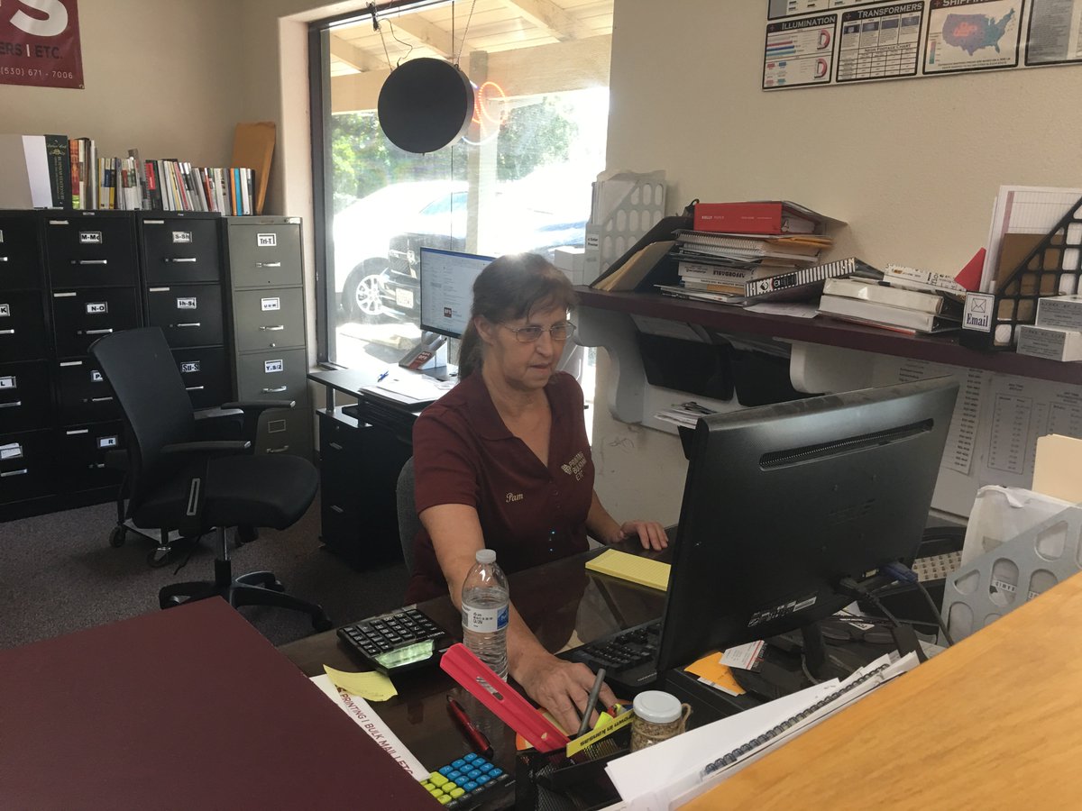 Look who is back at work after a long leave! Pam Allis! Welcome back!