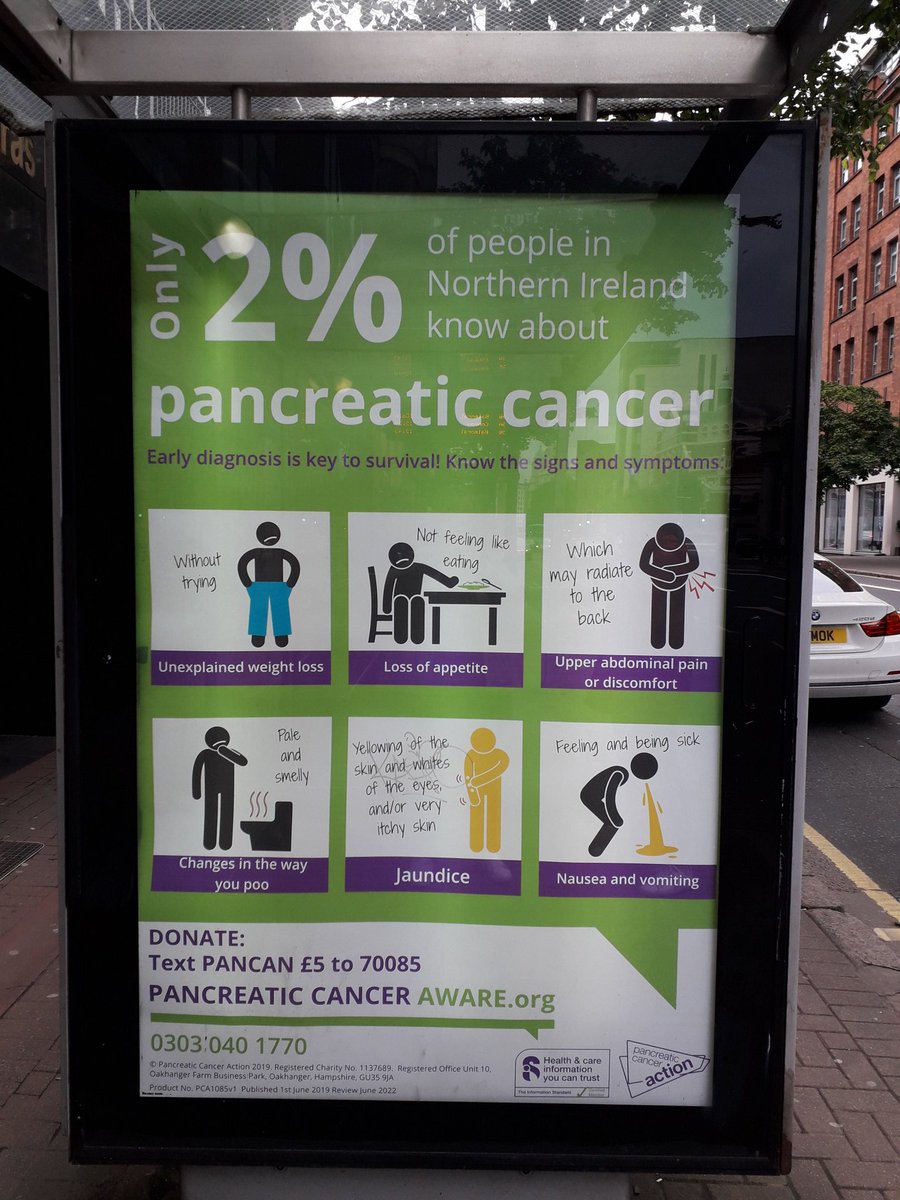 decaunes_isa's tweet photo. #PancreaticCancerAwareness on Great Victoria Street, #Belfast 
@NIPanC1 
#BePCAware #PancreaticCancer 
@OfficialPCA https://t.co/ZToWlCLx3k