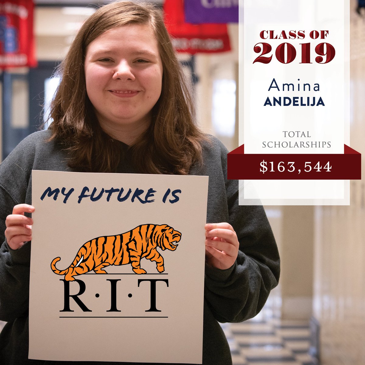 SyracuseAcademy's tweet photo. π Countdown to #SASCS Graduation: 7 Days! π Featured #SASAtom & Salutatorian Amina Andelija will be heading to @RITtigers in the fall to pursue a degree in Chemistry. Amina was offered over $163, 544 in scholarships. We can't wait to see what she accomplishes as a Tiger! π― https://t.co/yWq8wq1YOB