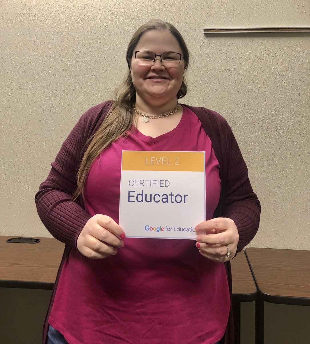 goldilocks1990's tweet photo. Way to go @khteach1 She worked hard these last 2 days and it paid off! Google Level 2 Certified Educator! #friedfan #buildingchampions @friEdTechnology @B_OutoftheBox @SummerfordStars @SmileyEdTech #GoogleEDU https://t.co/ZzfLy9I5qT
