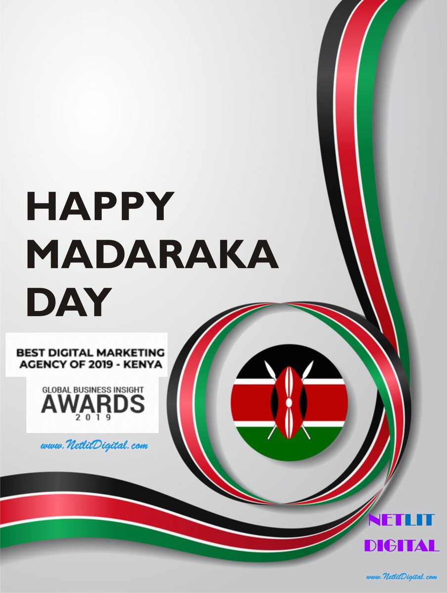NetlitDigital's tweet photo. https://t.co/ylByGfUflm wishes you a Happy Madaraka day as Kenya celebrates 56 years of self-independence.
#NetlitDigital #WebDesign #Coding #Nairobi #MadarakaDay #Best #Digital #Marketing #Agency #Kenya #2019 #Awards #Winning #GrooveAwards #MarketingTips #DigitalMarketing https://t.co/aoYql6hTGA