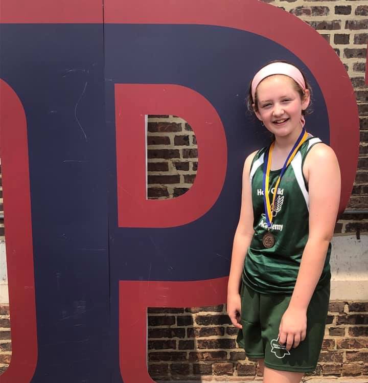 HCADrexelHill's tweet photo. Congrats to Carolyn for her sixth place finish in the minor girls shot put at today’s @ArchPhilly Track and Field Championships at Franklin Field. She threw 26 feet, 5.75 inches. #HCAathletics #holychildacademy #trackandfield https://t.co/w0fhGjmS2t
