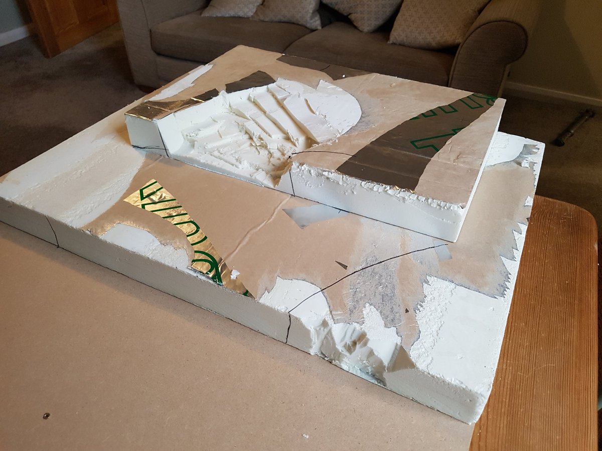 serpicko999's tweet image. Let the battlefield hacking, I mean carving, commence #historicalwargaming #terrainmodelling #wargaming #modelmaking