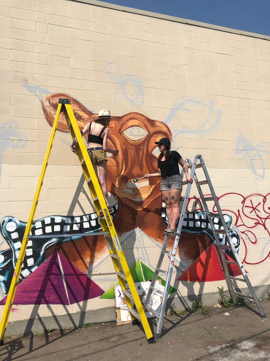 nextfestartsco's tweet image. #muralprogress! Trashhecticcollective are killing it! Thank you to @oldstrathcona and Capital City Cleanup for helping #nxtfst transform this wall and leave a lasting impression in the community! #nxtfst #yeg