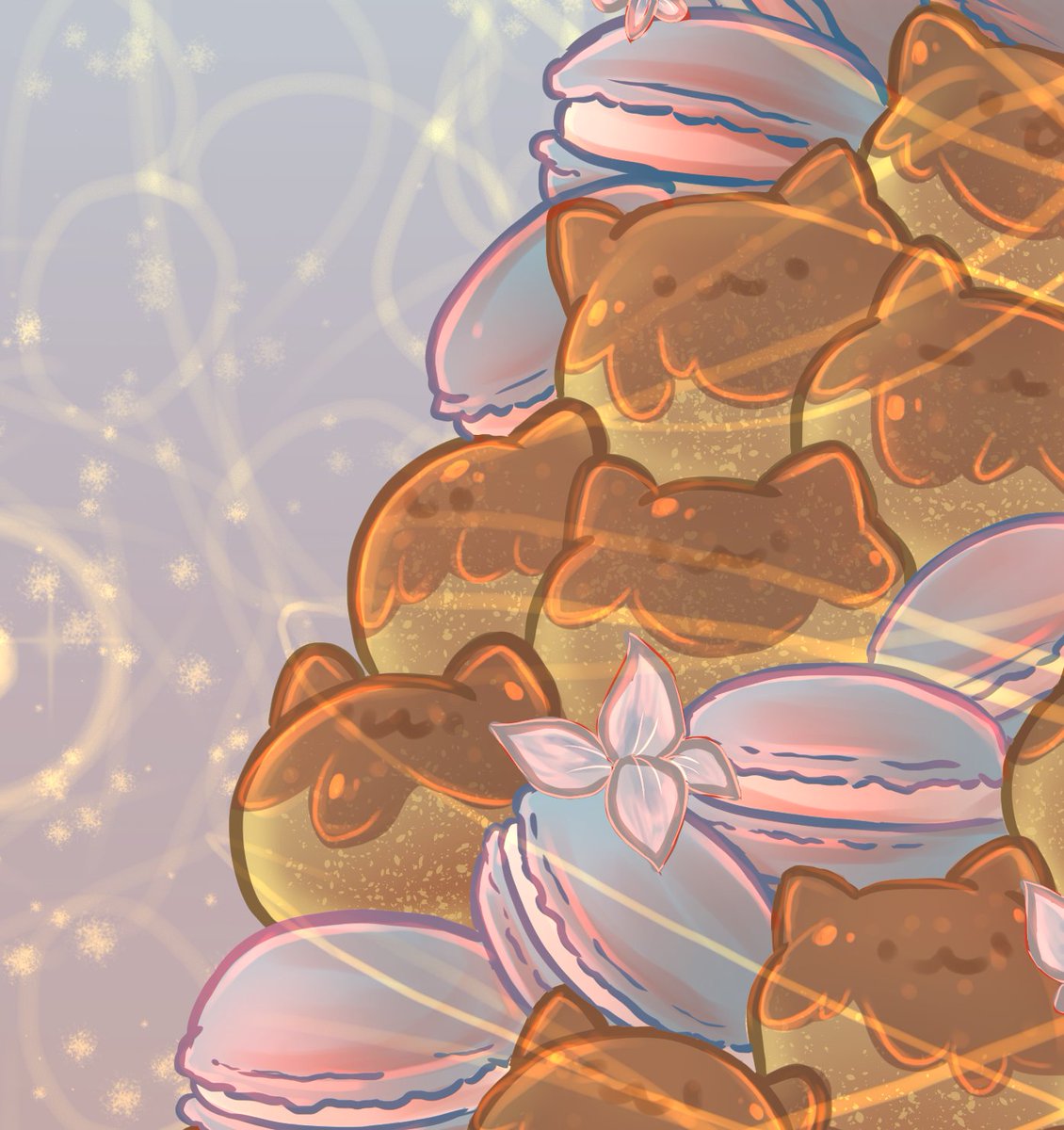 🌠💛🐱Croquembouche with cat shaped puffs 🐱💛🌠 I tired to make one of these last December and it was a ugly failure so now that I've learned my lesson, i just draw complicated French desserts instead of trying to make them
#frenchdessert #ArtistOnTwitter