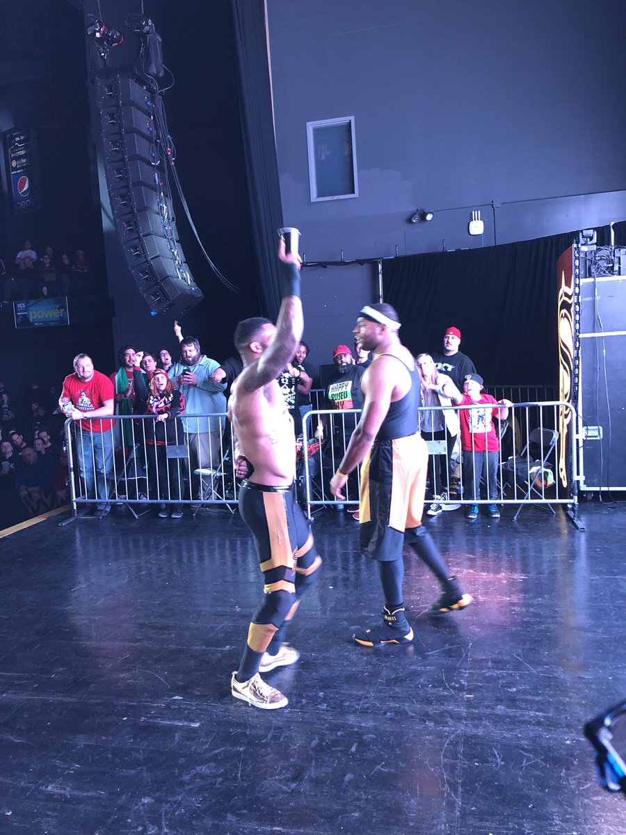JohnnyUtah1631's tweet photo. That’s how you put on a ladder match!Well deserved!! @MontezFordWWE @AngeloDawkins #StreetProfits #NXTTakeOver https://t.co/dqmVMdl0GZ