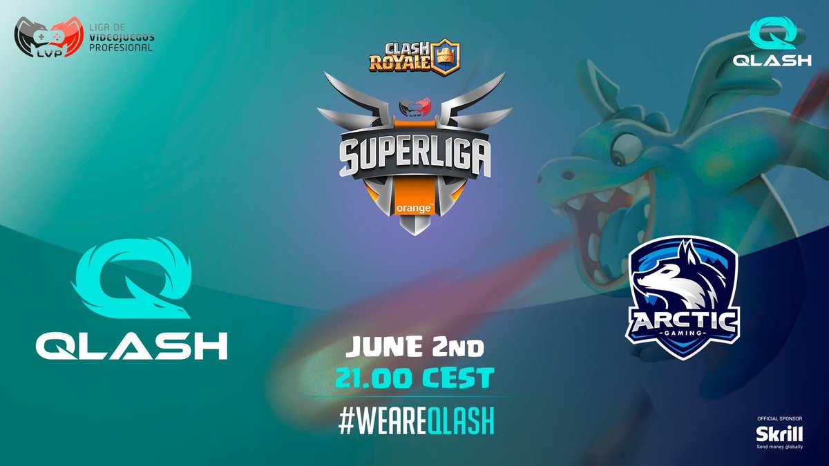 QLASH_Spain's tweet photo. #SLO
Mañana, a las 21h de 🇪🇸 nos la jugamos en el último partido de la #SuperligaOrangeCR contra @ArcticGamingES. Podéis ver la jornada completa desde las 17h en..
🇪🇸 https://t.co/N8OgC4R75c
🇮🇹 https://t.co/se7sS80tsn…
#WeAreQLASH #QLASHSLO #Skrillforesports https://t.co/PPrPK34Srh