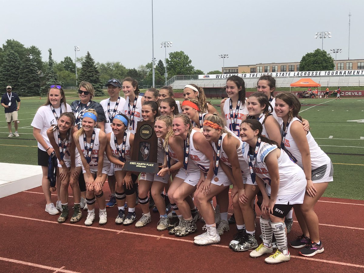 STCEathletics's tweet photo. @stcglax 4th in State. Congratulations on a historic season.! #WeStCharles @IHSA_IL @STCNSports @StCharlesEast https://t.co/8myJm0p8PN
