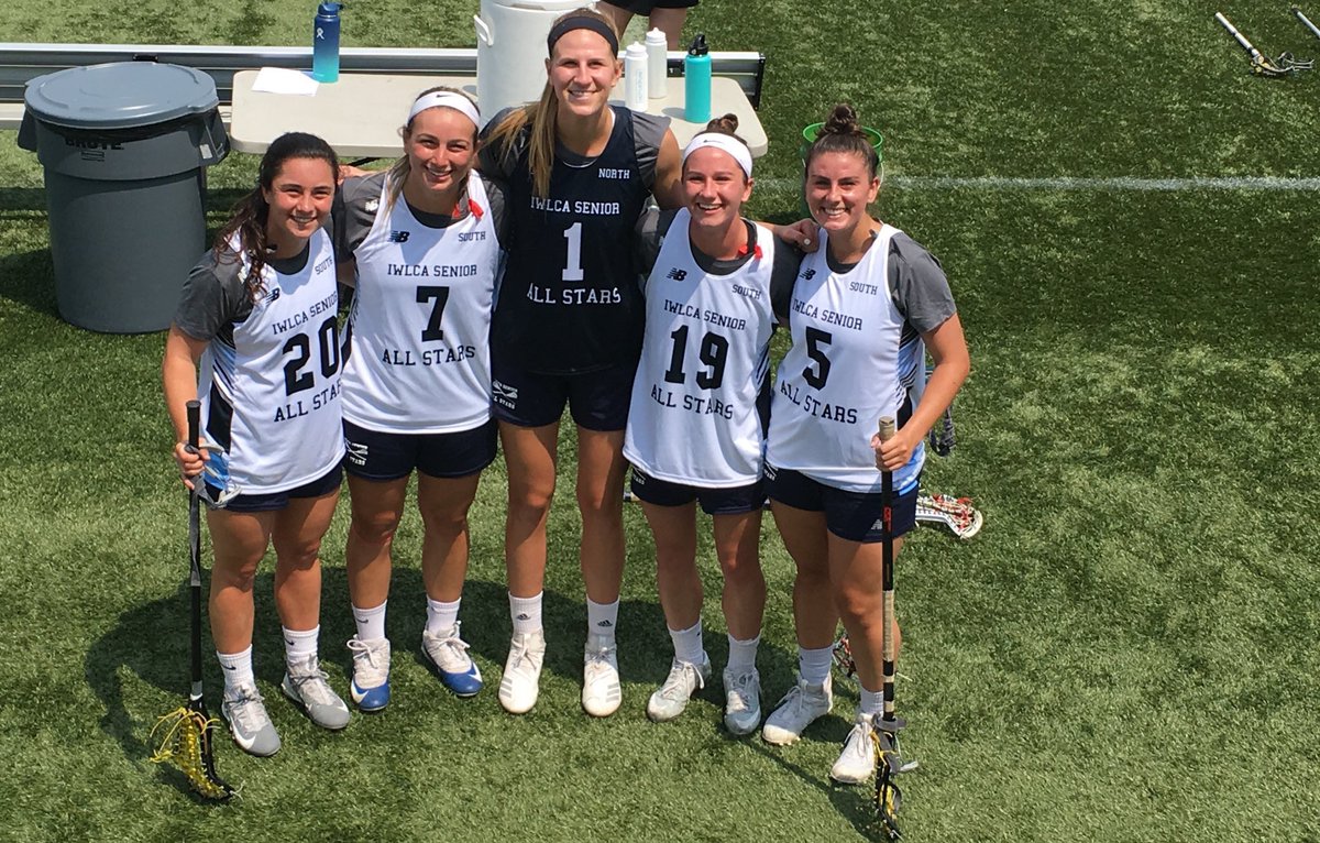 SpiderWLAX's tweet photo. @iwlca SENIOR ALL STAR game‼️ Our very own Julie Ball, Marissa Brown, & our fearless leader Coach Alli bringing home the 13-12 come-from-behind WIN for the SOUTH TEAM💪🏼🕷🔥#onelastWIN @atlantic10 REPRESENT https://t.co/LHhuVnvDQH