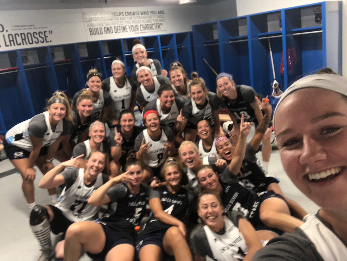 SpiderWLAX's tweet photo. @iwlca SENIOR ALL STAR game‼️ Our very own Julie Ball, Marissa Brown, & our fearless leader Coach Alli bringing home the 13-12 come-from-behind WIN for the SOUTH TEAM💪🏼🕷🔥#onelastWIN @atlantic10 REPRESENT https://t.co/LHhuVnvDQH