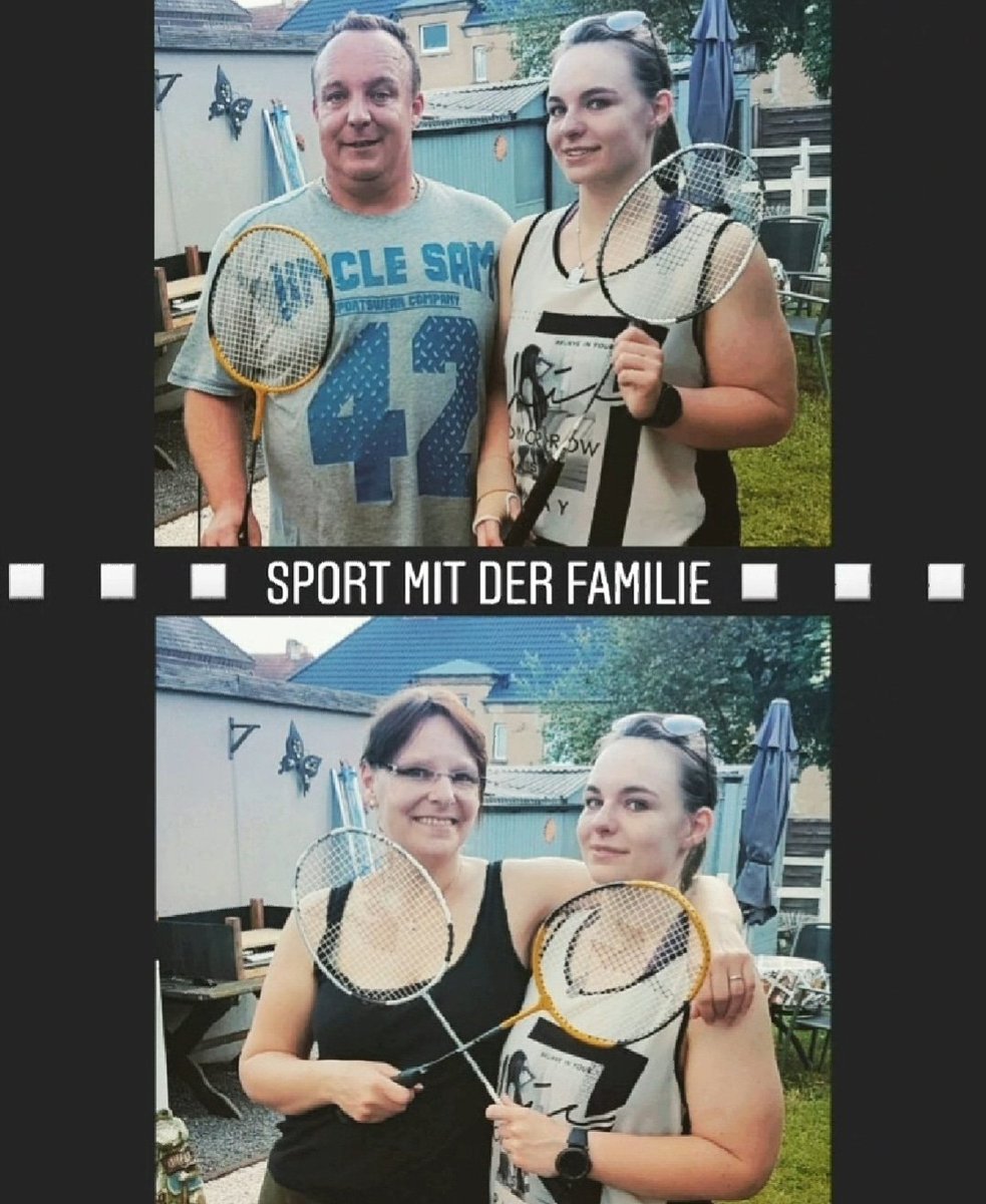 zockerweibchenx's tweet photo. Heute mal weniger gezockt, dafür mit der Familie eine schöne Zeit verbracht ❤ Danke ... 🥰
#sport #fitness #laufband #zusammensein #familie #badminton #vaterundtochter #mutterundtocher #familyfirst #fitnessmotivation #streamer #TwitchDE #StreamAcademy #PrimeNightTV https://t.co/bpBbIYm4te