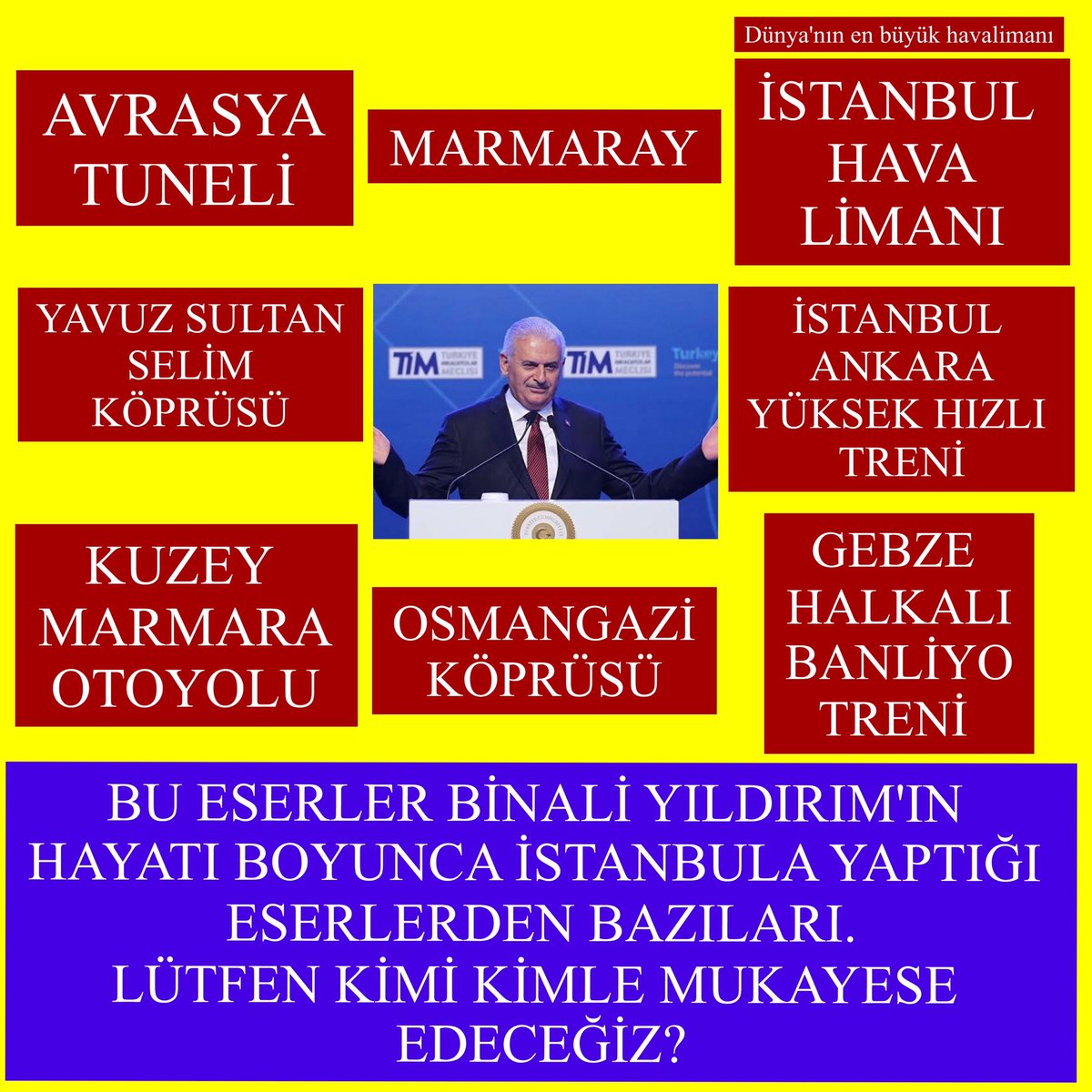 #BinaliYıldırımDemek 
Hizmet Demek Tevazu Demek 
#YaparsaAkPartiYapar 
#TopalDursununOğlu  Binali yapar