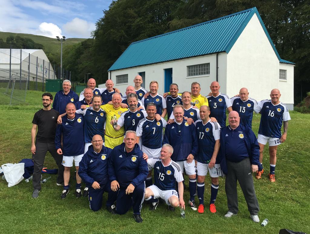mackayclinic1's tweet photo. Another amazing victory for the Scottish Veteran Football squad - Scotland 2 Wales 1. Few injuries, but we soldier on after a night watching #ChampionsLeague to the last match tomorrow against Ireland. Wish us luck! ๐ #Football #footballfamily https://t.co/d0ZgaUCLlt