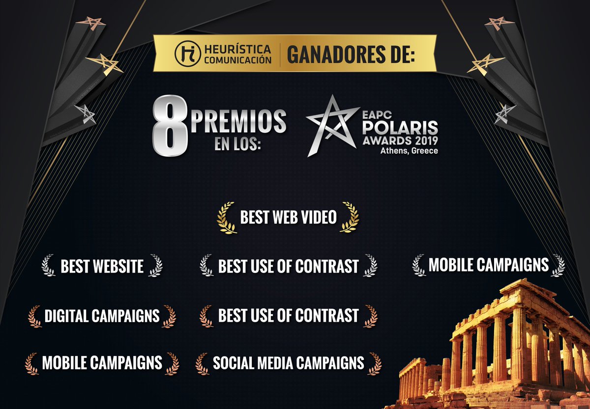 Ha sido un gusto para nosotros participar en los #PolarisAwards realizados en Atenas, Grecia. Estamos honrados de recibir 8 premios por nuestro trabajo. Gracias a la Asociación Europea de Consultores Políticos, <a href="/eapcevents/">EAPC Events</a>. Nos vemos el próximo año.