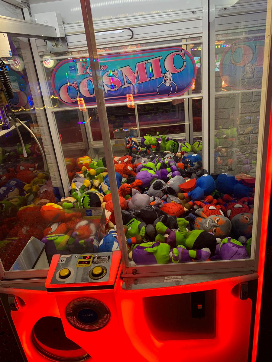 7Ten's tweet photo. UK Arcade news #4/365! Trade secret you ALL knew but maybe hadn't confirmed! UFO/Crane catchers are pre set to low power for a set amount of credits. Makes it impossible to pick up prizes unless at full power 💀 https://t.co/nBnwIclEYP