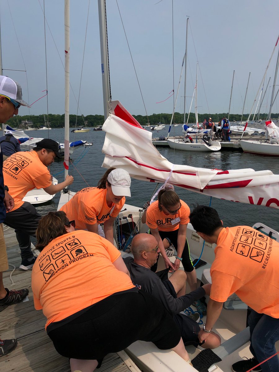 YusikChoMD's tweet photo. The team @Burke_Rehab volunteering for the annual Robie Pierce One Design Sailing Regatta. PM&amp;R residents, physical therapists and @Mooyeon_ohpark all together did an excellent job
#AdaptiveSports  #BeyondDisabilities #SportsMedicine #physiatry https://t.co/KMFSleAtDW