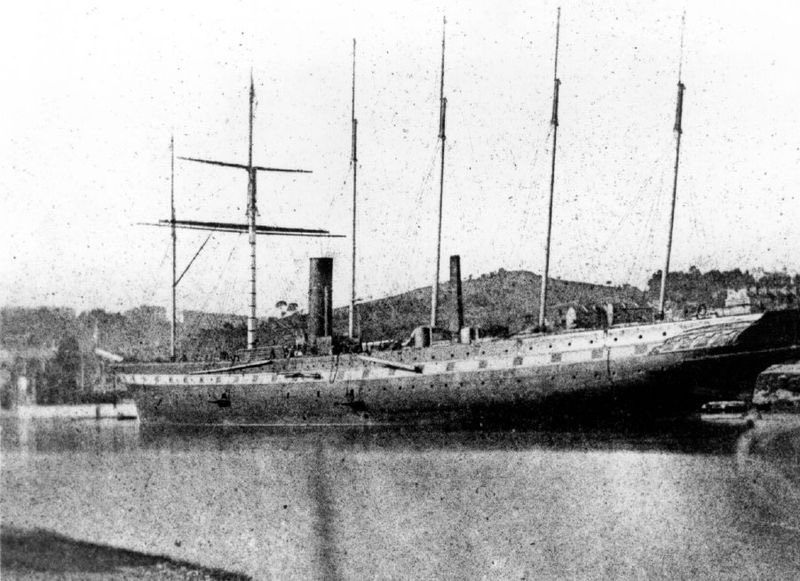 WeirdBristol's tweet photo. This image of the @SSGreatBritain being fitted out (the final stage of shipbuilding) in the Cumberland Basin, was taken in 1844 by photography pioneer Henry Fox Talbot and is not only the first photo of the SS Great Britain, it is possibly the first ever photo taken of a ship. https://t.co/otonLlMGEG