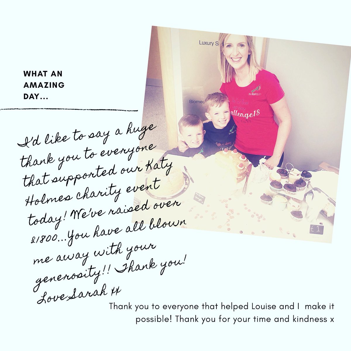 FootRoom's tweet image. What an amazing day. Thank you everyone for your support for our #challenge18 event for #katyholmestrust , we raised over £1800 which is just incredible xx