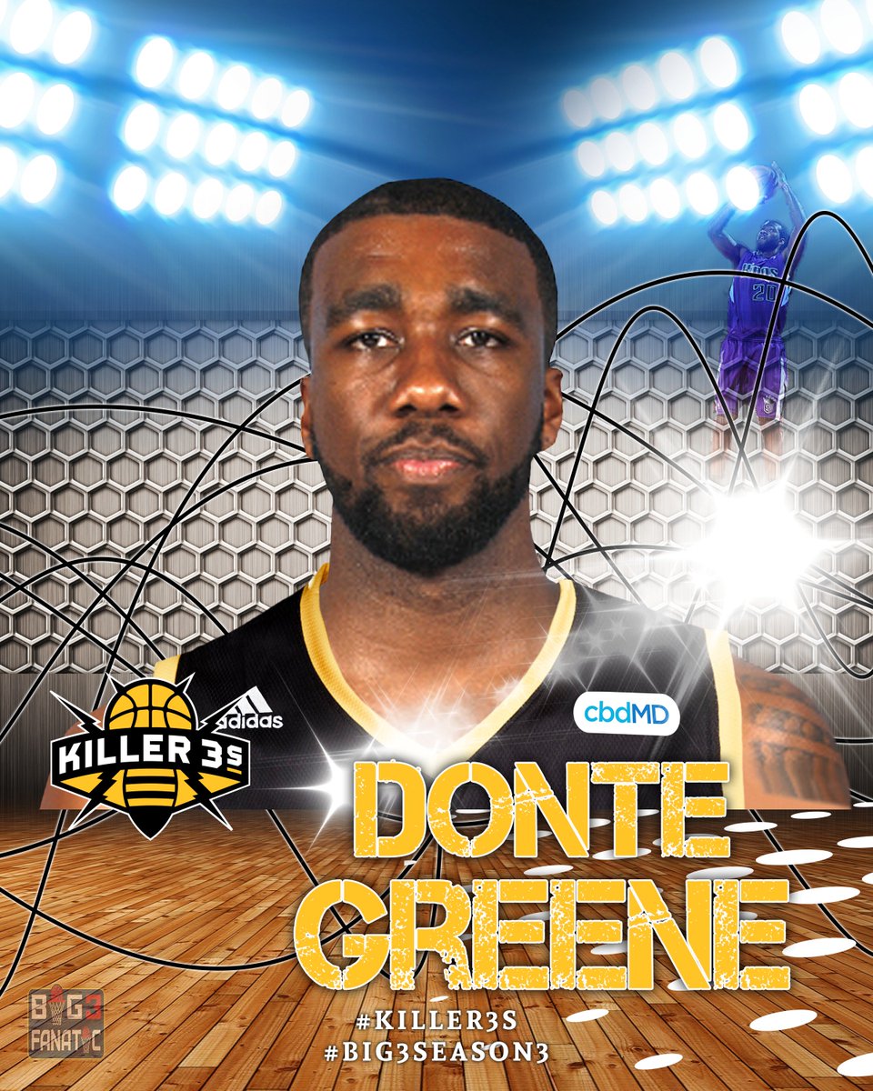 Big3Fanatic's tweet photo. Drafted in the 2nd round of the #big3draft, Donte Greene (@dontegreeneCOS) joins @thebig3 for his first season of action. The former #SacramentoProud player joins the league after last playing in the Lebanese Professional League! #big3 #big3season3 #big3oncbs https://t.co/Topd4wuZ5Z