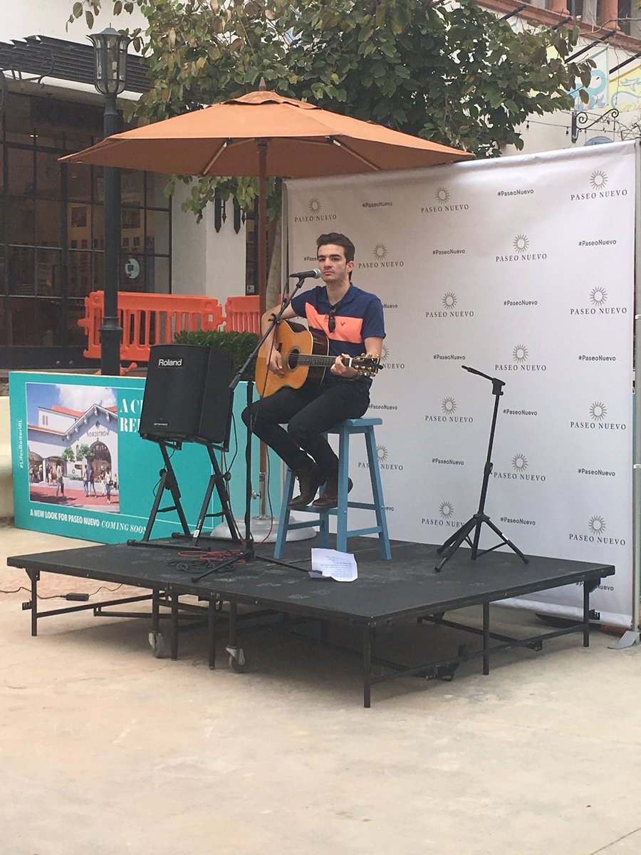 Jackson Gillies performing at #PaseoNuevo in Santa Barbara