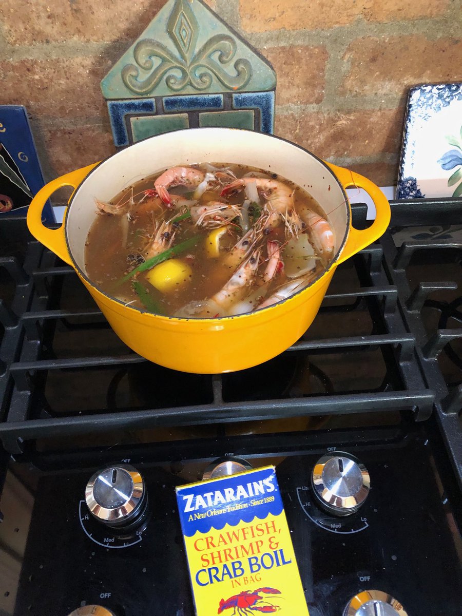 mayeramark's tweet photo. Perfect summer Saturday!    Some fresh shrimp and #Zatarains https://t.co/hZoFQkJcBB