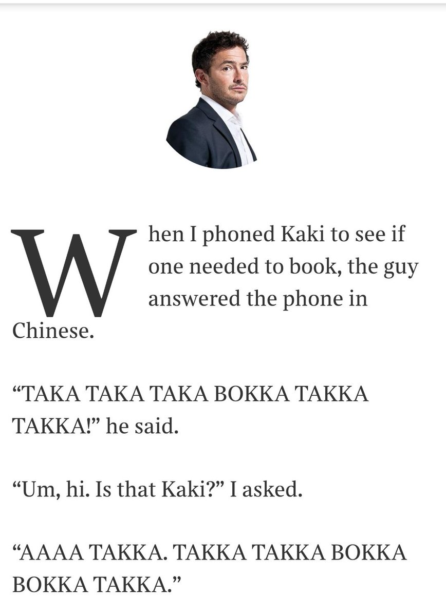 In case you forgot, Giles Coren wrote a review in September 2018 of Chinese restaurant Kaki, London. He decided mocking the staff who work there was an endearingly humourous way to begin a review. I don't know anyone of Chinese origin who has ever said anything like "taka bokka".