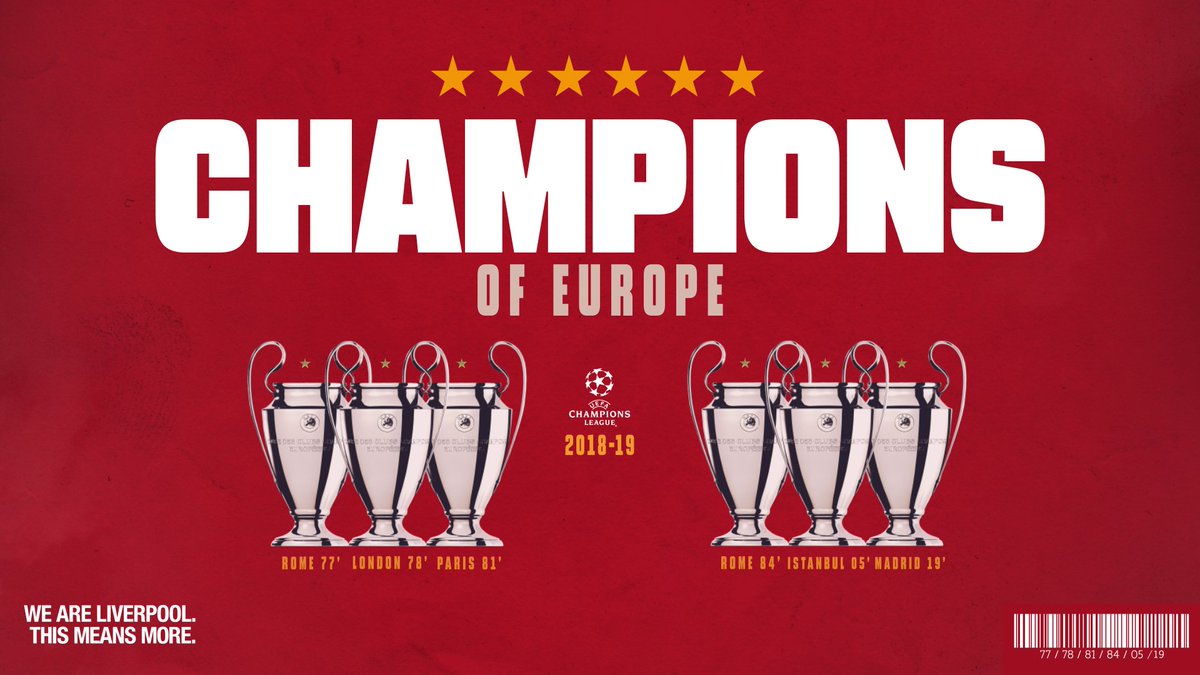 WE'VE CONQUERED ALL OF EUROPE! 🏆

#UCLFinal 🔴