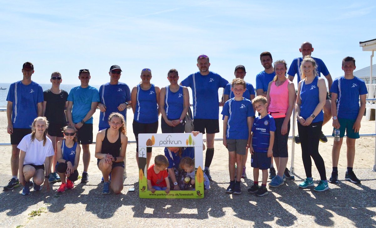 Beccles at Bungay Harriers at Lowestoft Parkrun today - a sunny run by the sea #lowestoftparkrun