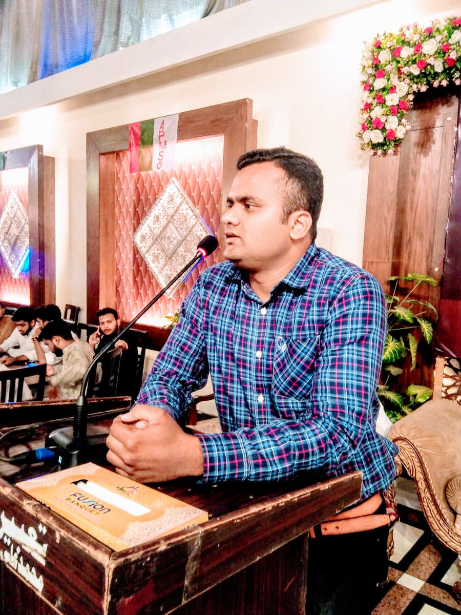 HaniQureshi5's tweet photo. APMSO Central Cabinet Member @Zeeshan89haider bhai Addressed an Iftar Dinner. #IftarDinnerbyAPMSO Hyderabad Sector. https://t.co/vw9FpzKFby