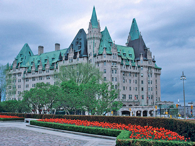 also if you could just show me the whimsy the original Chateau Laurier is known for that would be great. just point to it, the part where the whimsy is. please just tell me the location of the whimsy