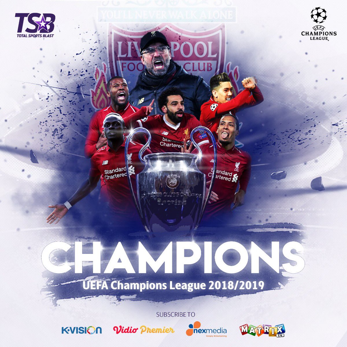 FMA's tweet image. Ladies and gentleman, UEFA Champions League 2018/19 Winner @LFC ! Congrats 🏆

#UCLfinal2019 #ChampionsLeague #Liverpool