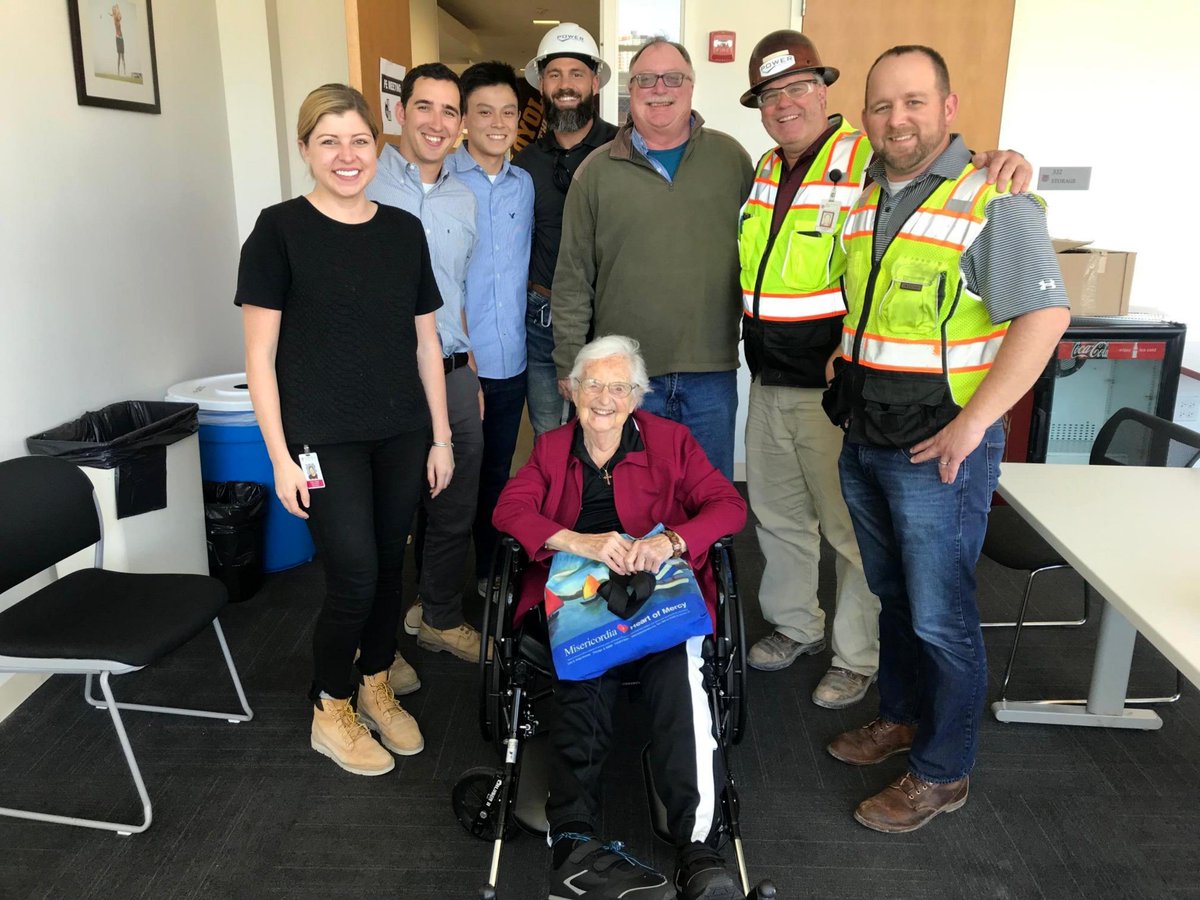 Power_Construct's tweet image. A big thank you to Sister Jean, the Ramblers' biggest &amp;amp; most beloved fan, for visiting our team at the @LoyolaChicago Alfie Norville Practice Facility. We're looking forward to unveiling the Alfie at the start of the 2019-2020 school year!