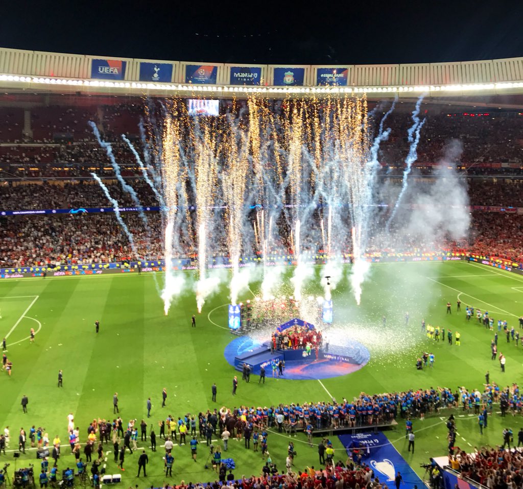 JPW_NBCSports's tweet photo. LIVERPOOL = CHAMPIONS OF EUROPE 

🏆🙌🔥 

#LFC #UCLFinal https://t.co/3pSHiwODNN