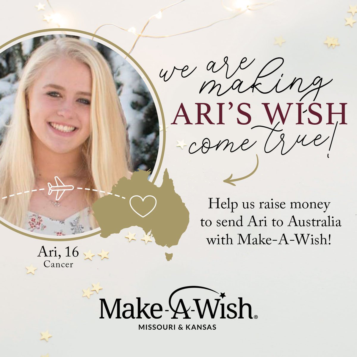 Meet Ari, a 16 year old cancer survivor who wishes to visit #Australia. Hunter's Pointe has partnered with <a href="/MakeAWishMOKAN/">Make-A-Wish Missouri & Kansas</a> to raise $10,000 for Ari's dream trip! Check our page during June and July to see how you can help us real our goal!

#OddoImpact #WishesMatter