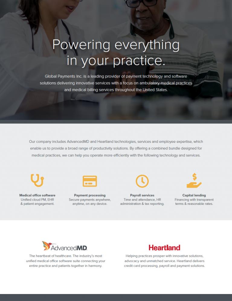 advancedmd's tweet image. Powering everything in your practice!
By offering a combined bundle designed for medical practices, we can help you operate more efficiently with the following technology and services.
Download the product sheet: bit.ly/2MhSGkI