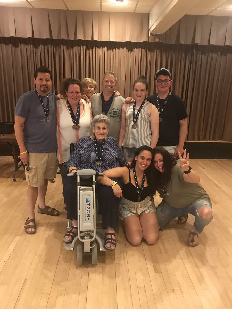 JenGreenspoon's tweet photo. Hat Trick! Three gold medals in one day! Entertainment Trivia for #3! 
This is how we #woodloch https://t.co/ku9qDh0gWA