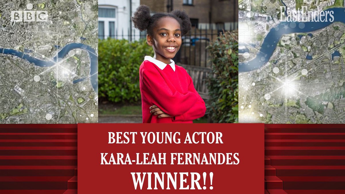 WayneLinge's tweet photo. TWO awards for the brilliant Kara-Leah tonight! The only actor to go home with two dedicated awards! 🙌🙌🙌

#SoapAwards2019 #SoapAwards #EastEnders https://t.co/wJFyjtfJ2M