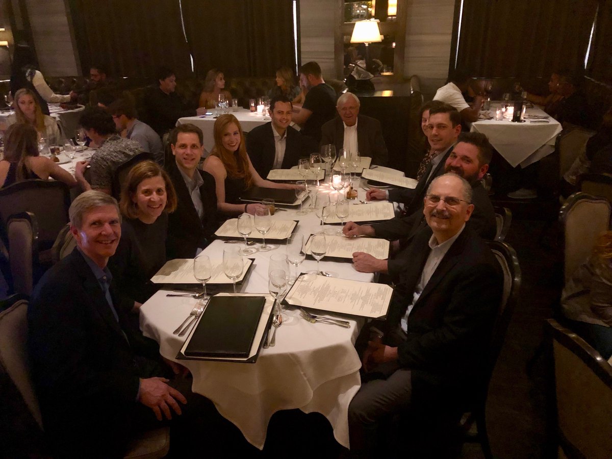quadwfoundation's tweet photo. Celebrating ASCO/CCF Young Investigator Award in memory of Willie - congrats Michael Kinnaman of MSKCC!  @WTapMD and @BenNacev (our AACR YIA), from MSKCC, and OSI Director @LeeHelmanLA join the party. Thank you for being a part of the #QuadW family!  #ASCO19 #BecauseofWillie https://t.co/76IKXQFTOu